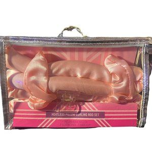 Heatless pillow curling rod set and soft elastic satin shower cap